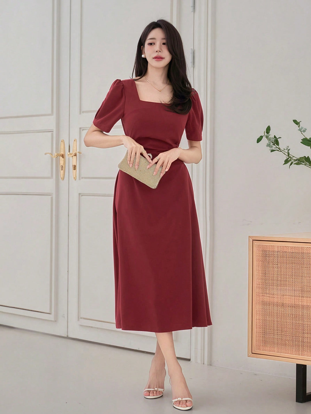 Rochie midi SHEIN, roșu