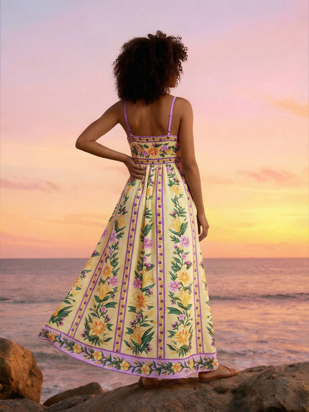 Rochie maxi SHEIN, galben