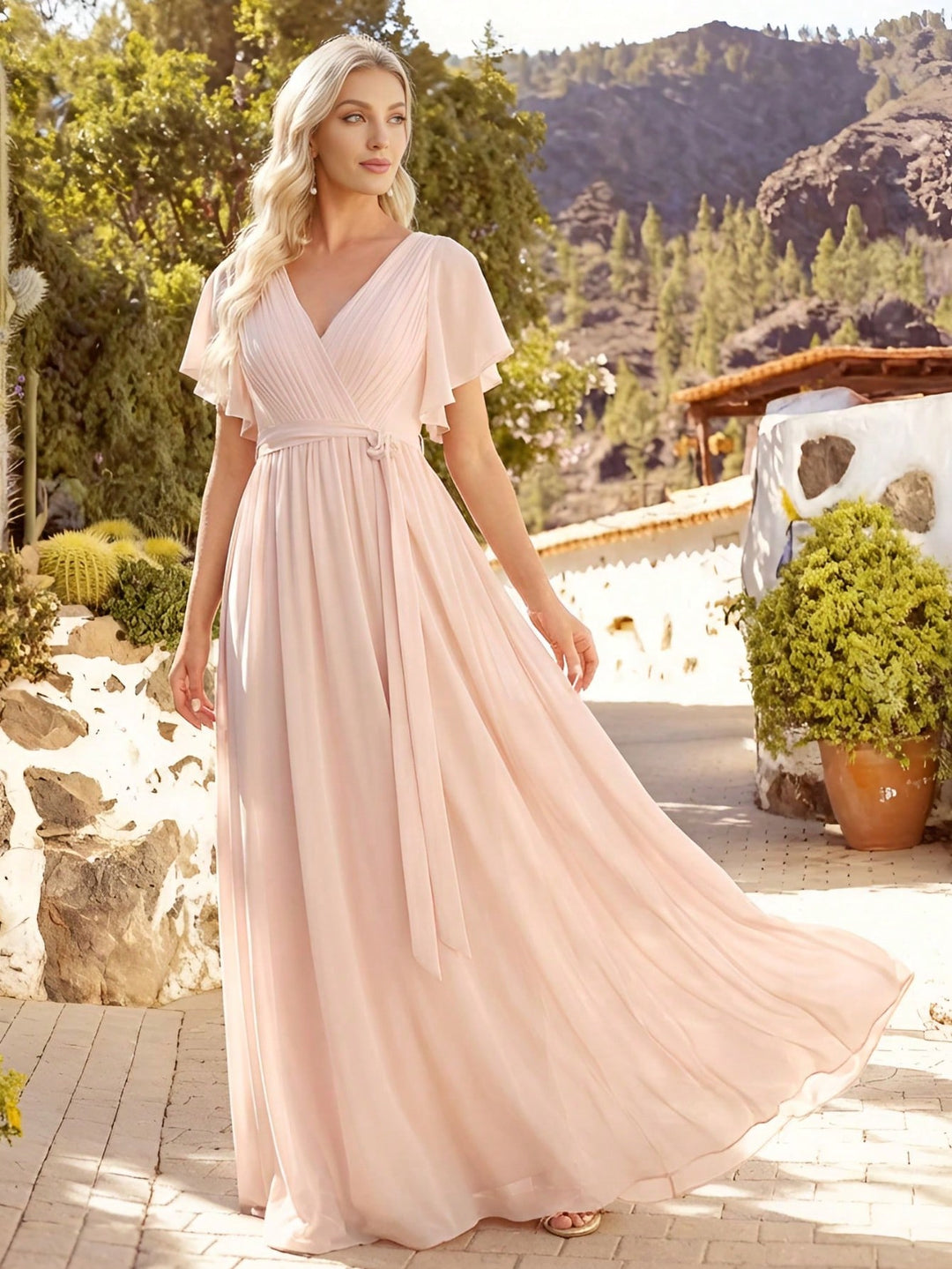 Rochie de ocazie SHEIN, bej