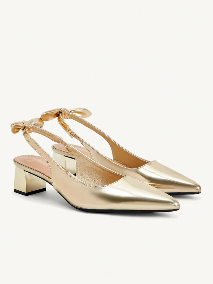 Pantofi cu toc SHEIN, auriu