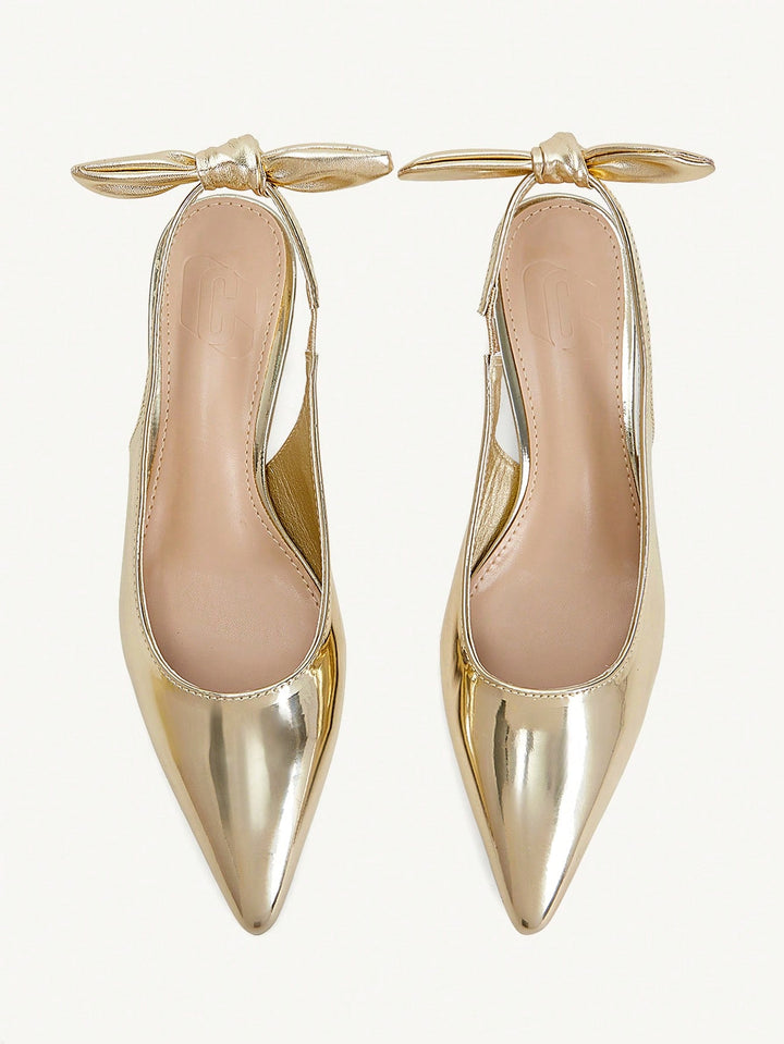 Pantofi cu toc SHEIN, auriu
