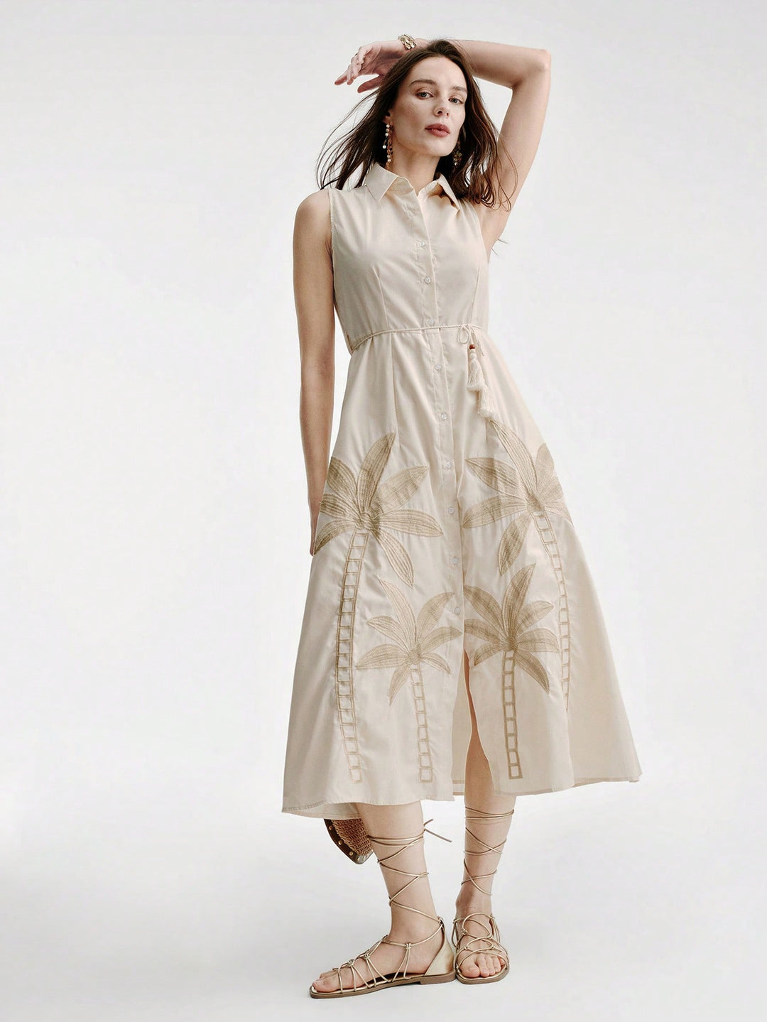 Rochie midi SHEIN, bej