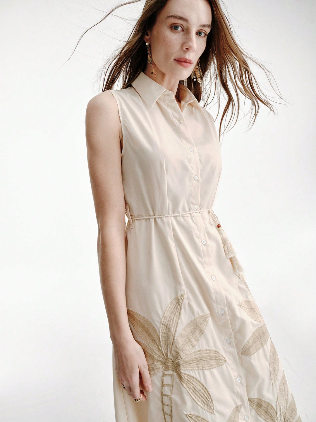 Rochie midi SHEIN, bej