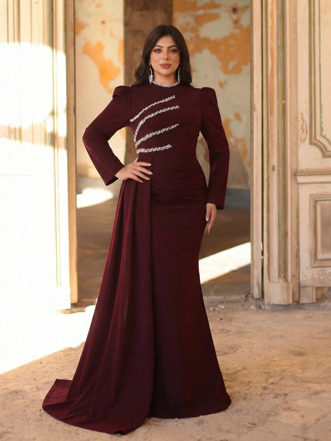 Rochie SHEIN, vișiniu