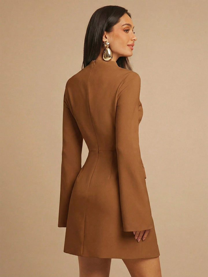 Rochie scurtă SHEIN, maro