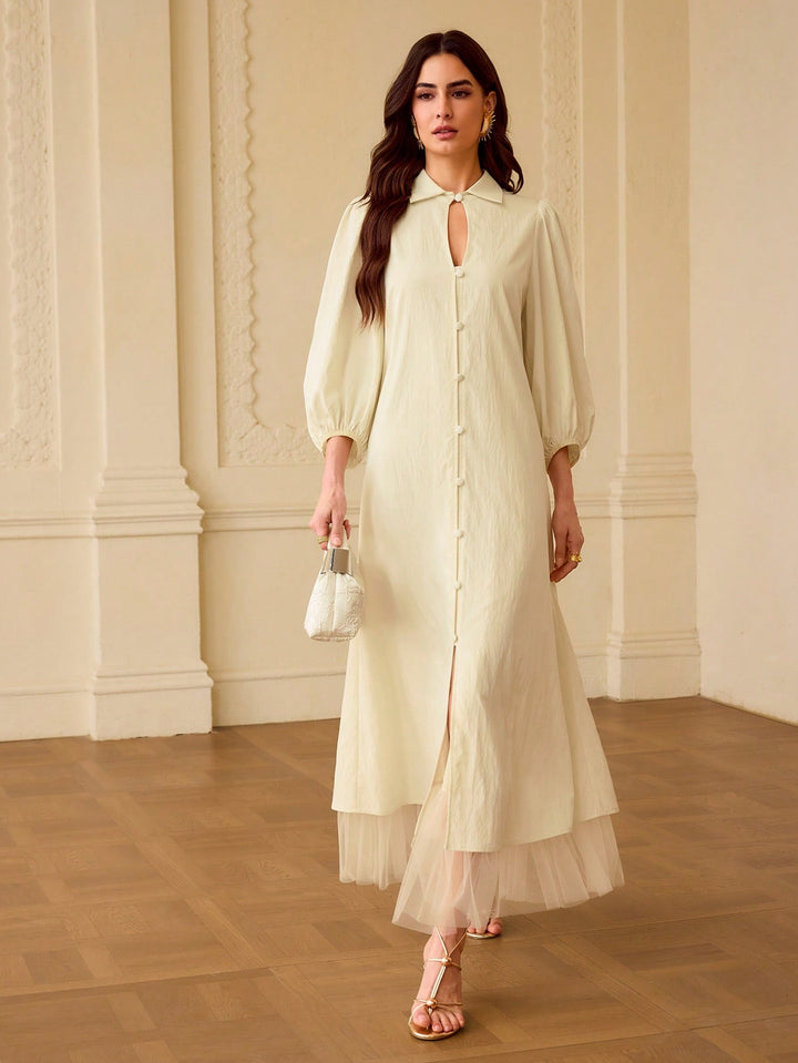 Rochie maxi SHEIN, bej