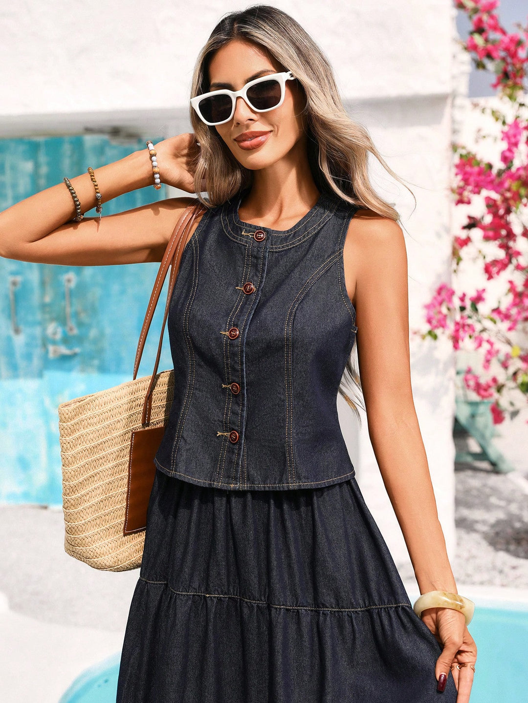 Top SHEIN, albastru