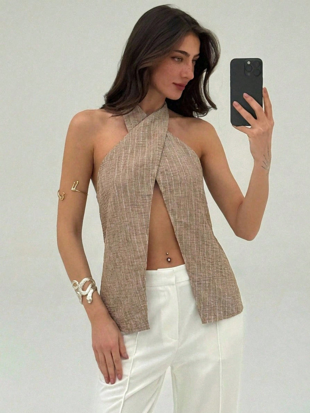 Top SHEIN, portocaliu