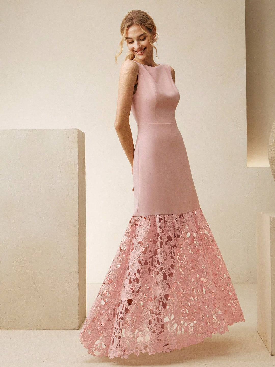 Rochie maxi SHEIN, roz