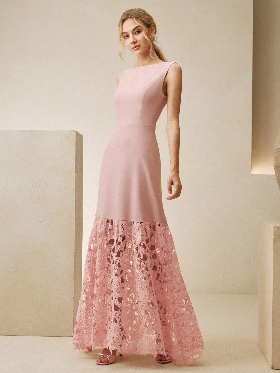 Rochie maxi SHEIN, roz