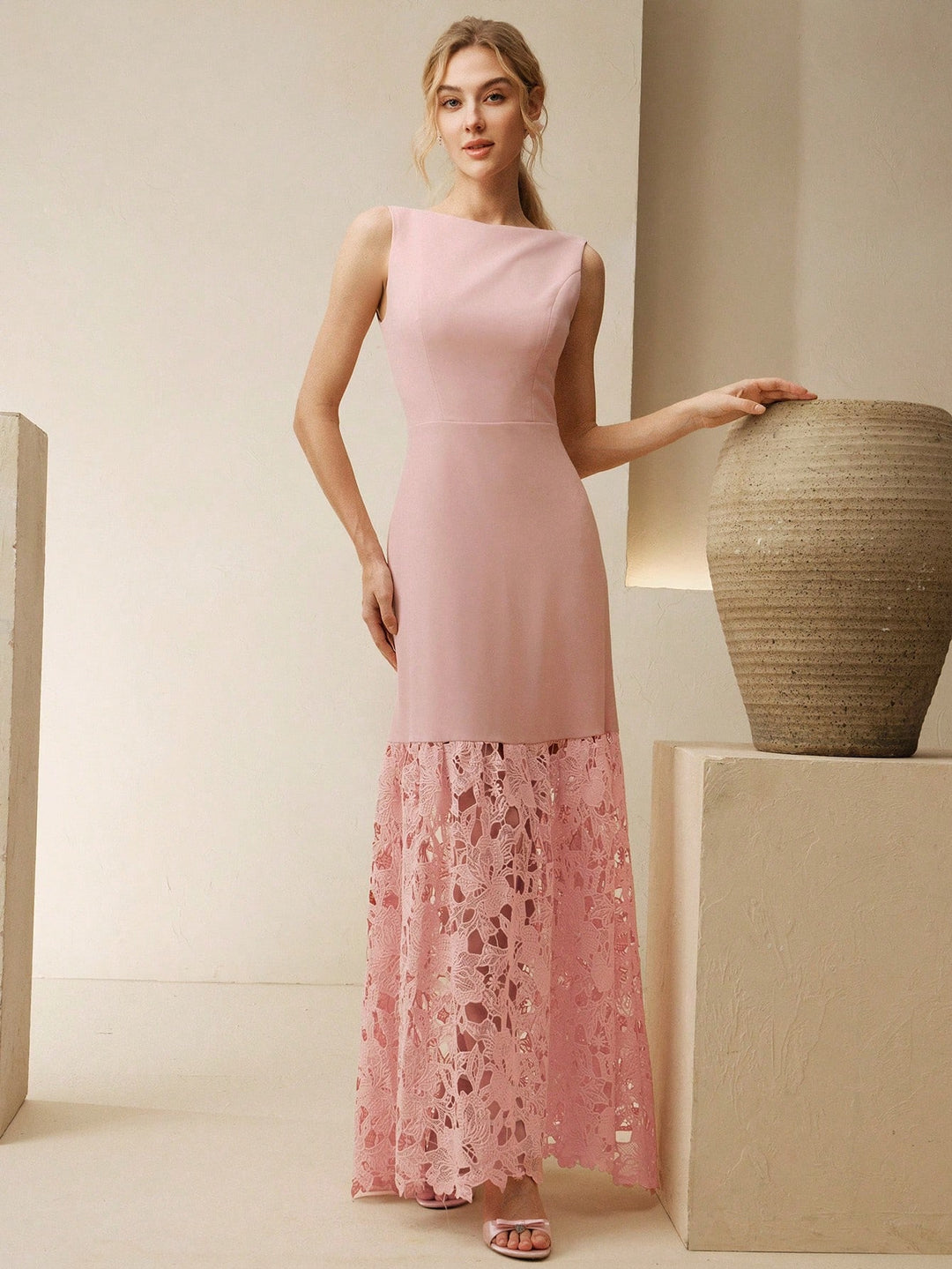 Rochie maxi SHEIN, roz