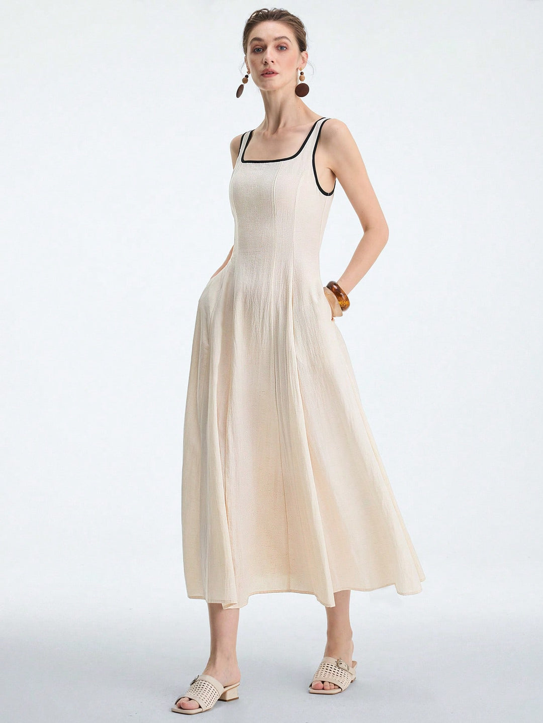 Rochie maxi SHEIN, portocaliu