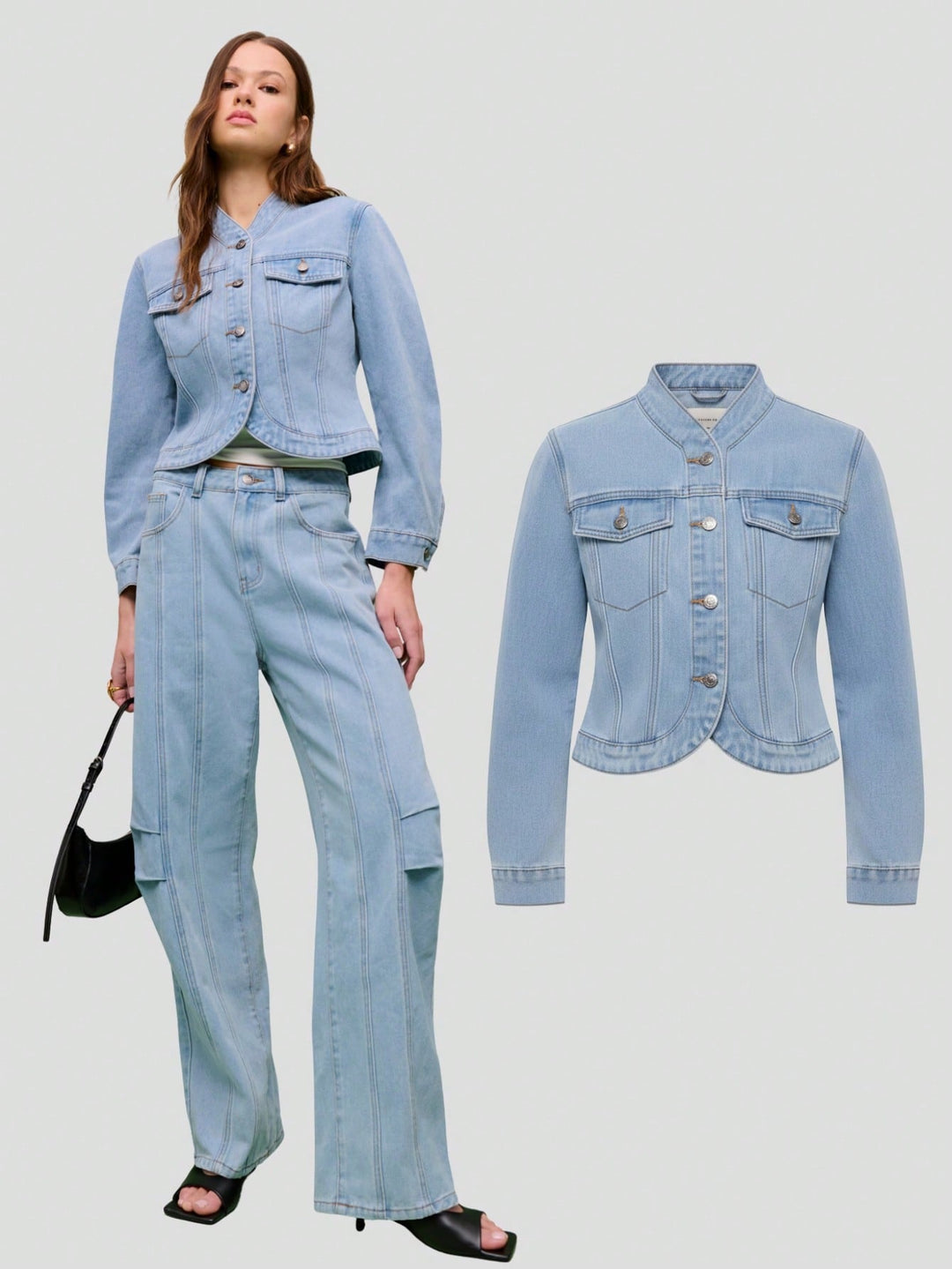 Jachetă denim SHEIN