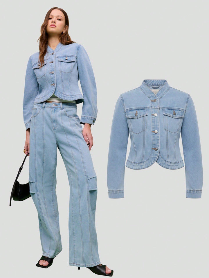 Jachetă denim SHEIN