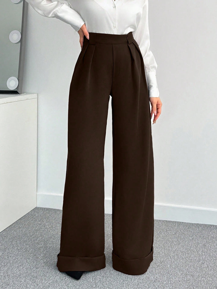 Pantaloni SHEIN, maro