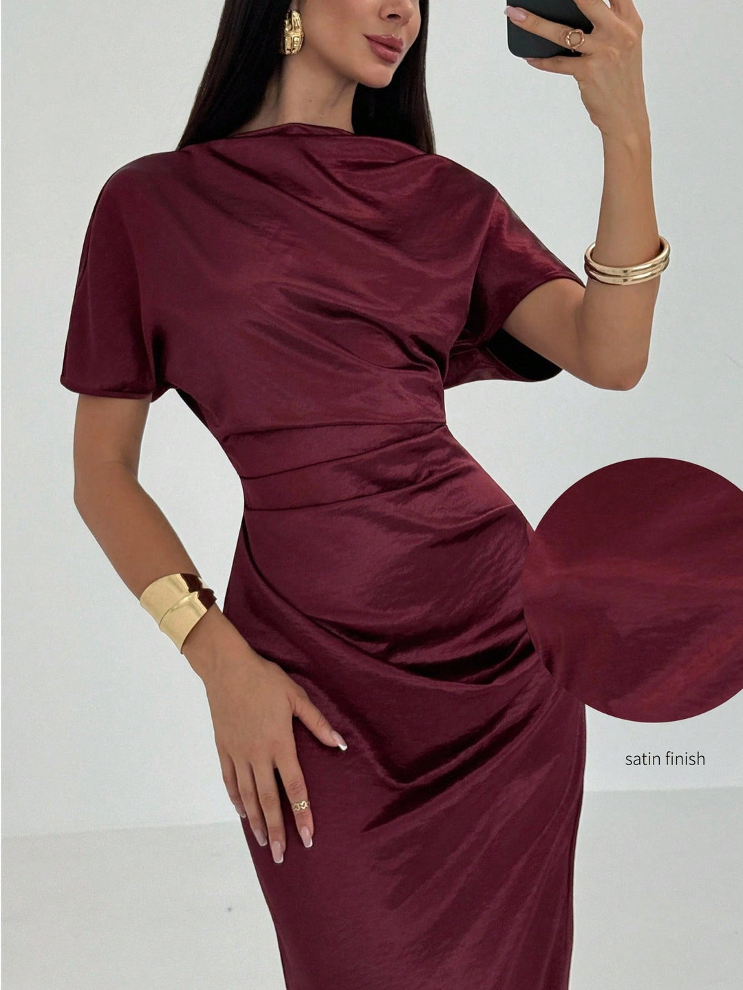 Rochie maxi SHEIN, vișiniu