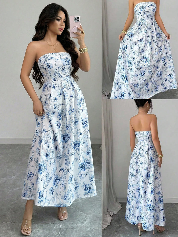 Rochie maxi SHEIN, albastru