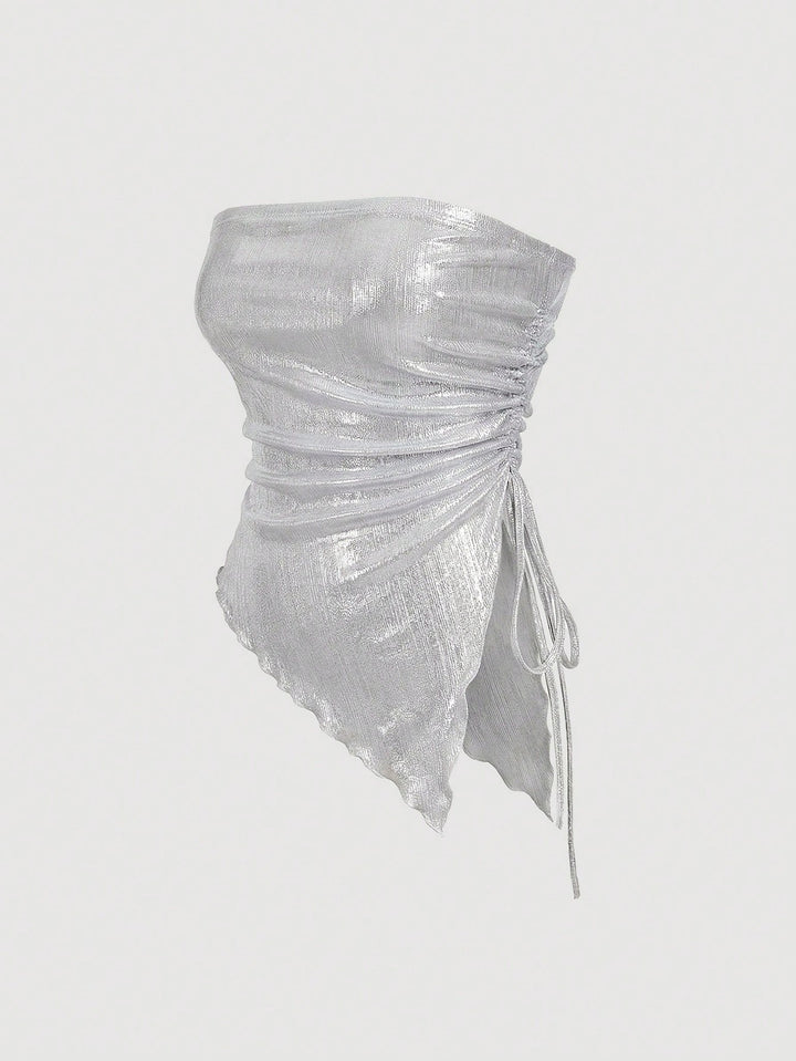 Top SHEIN, argintiu