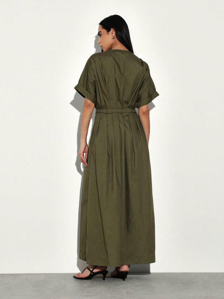 Rochie maxi SHEIN, kaki