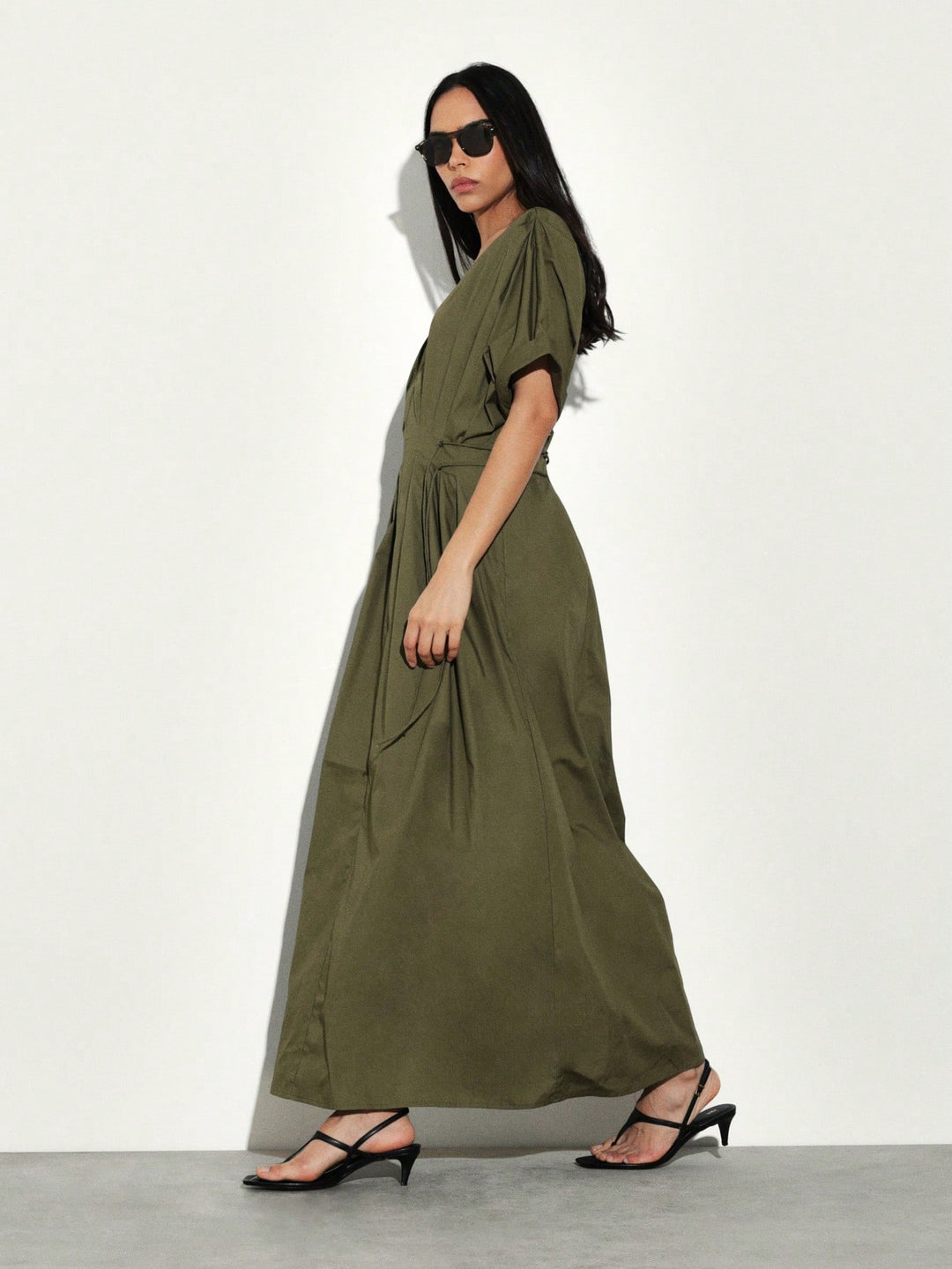 Rochie maxi SHEIN, kaki