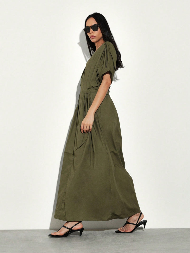 Rochie maxi SHEIN, kaki