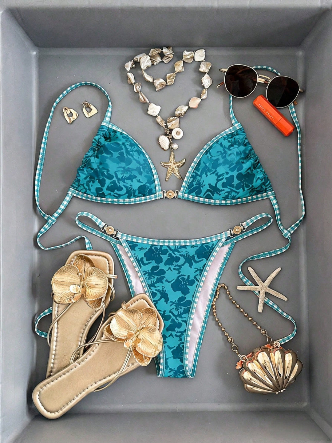 Costum de baie SHEIN, mix culori