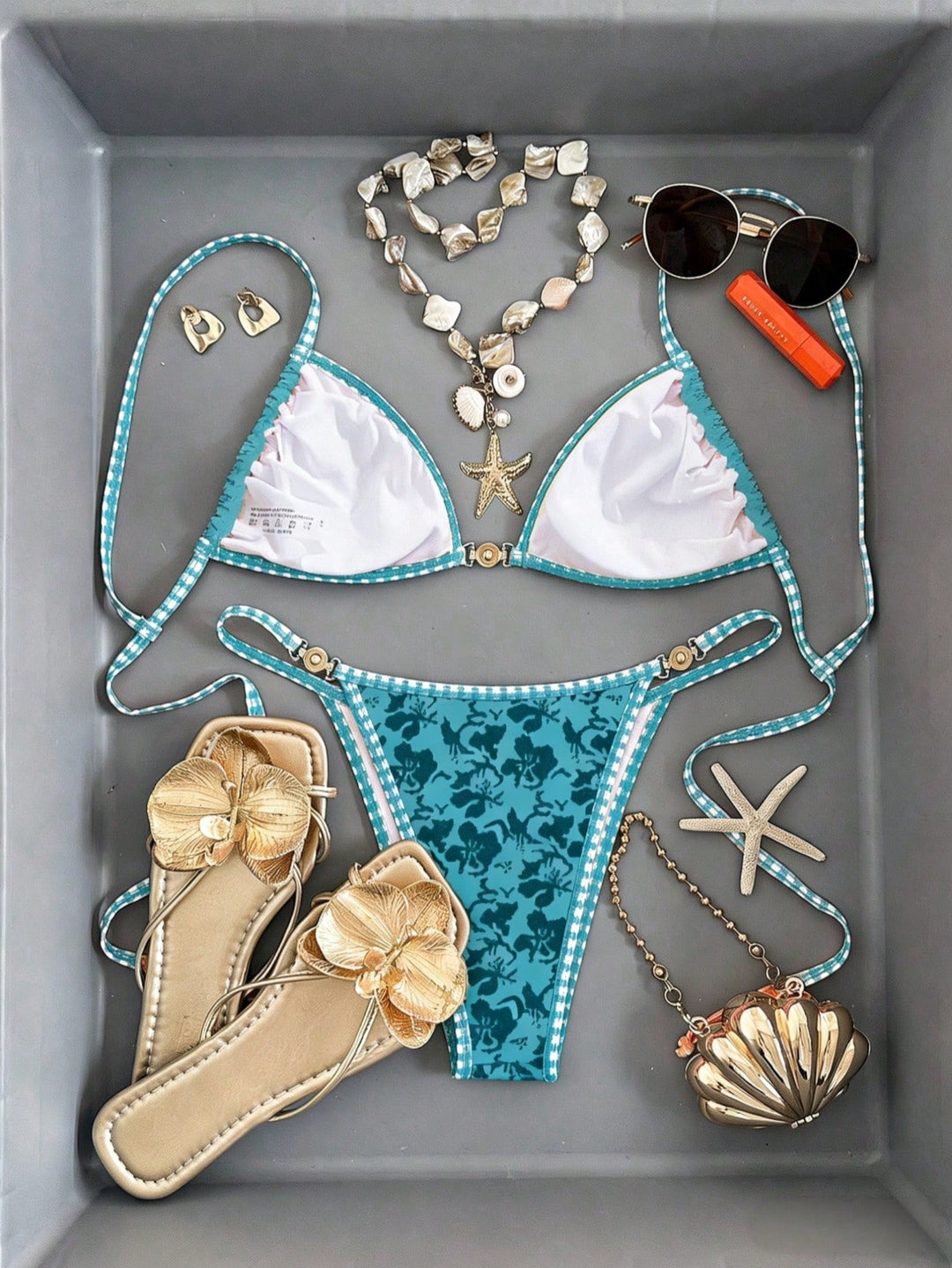 Costum de baie SHEIN, mix culori