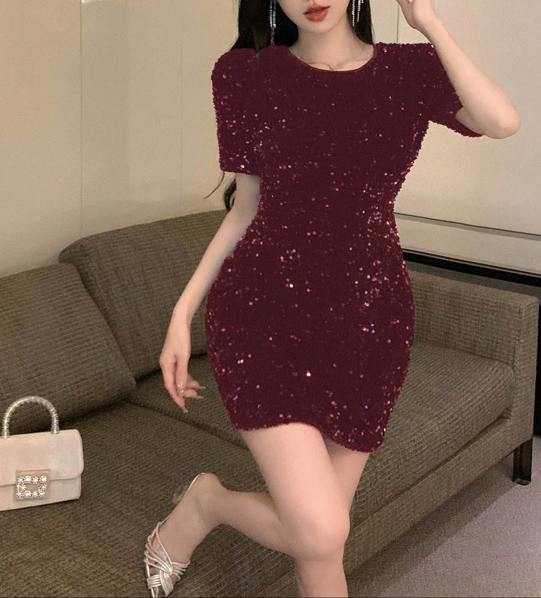 Rochie mini SHEIN, vișiniu