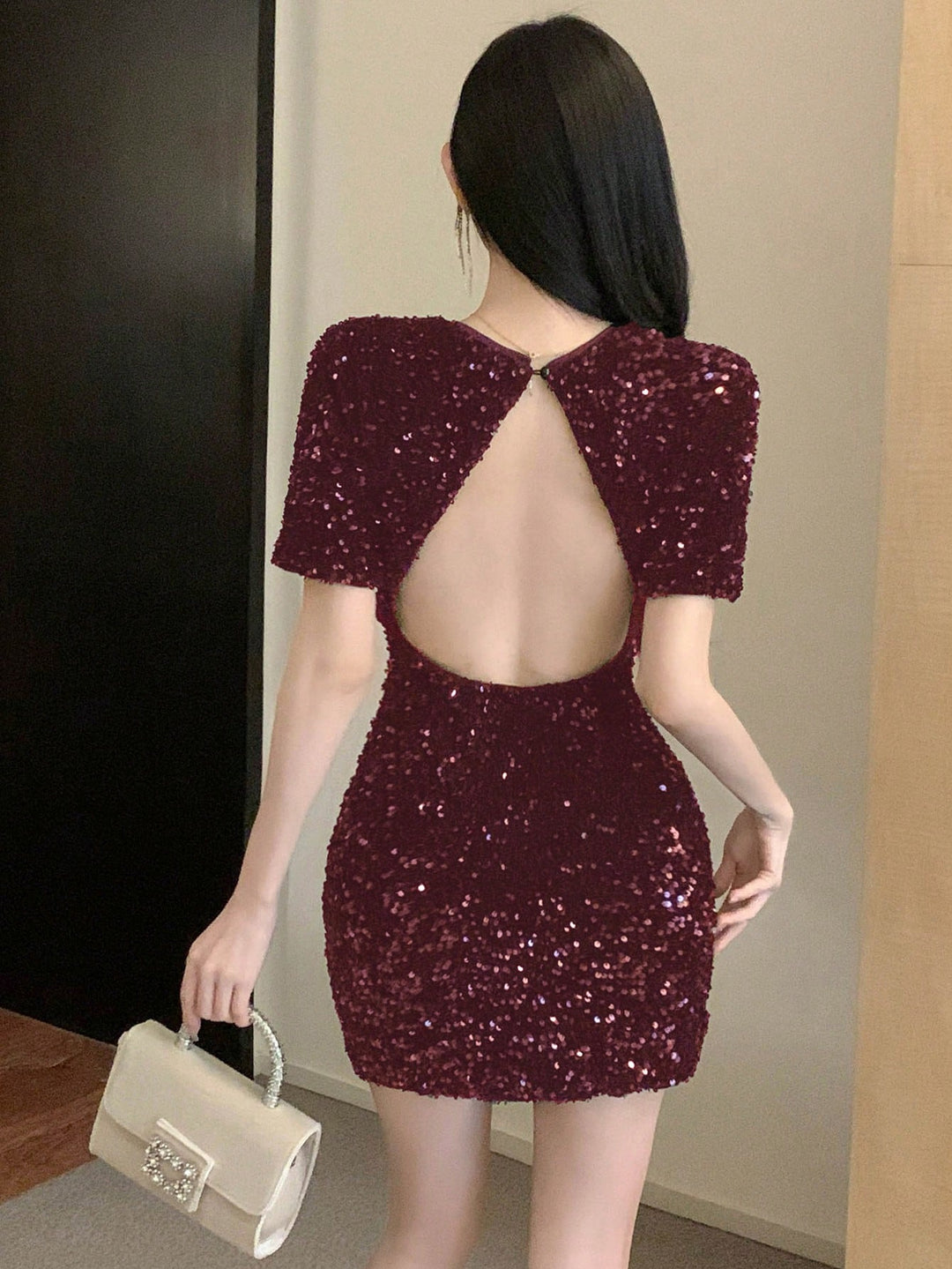 Rochie mini SHEIN, vișiniu