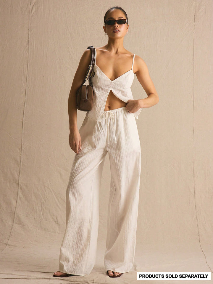 Pantaloni SHEIN, alb