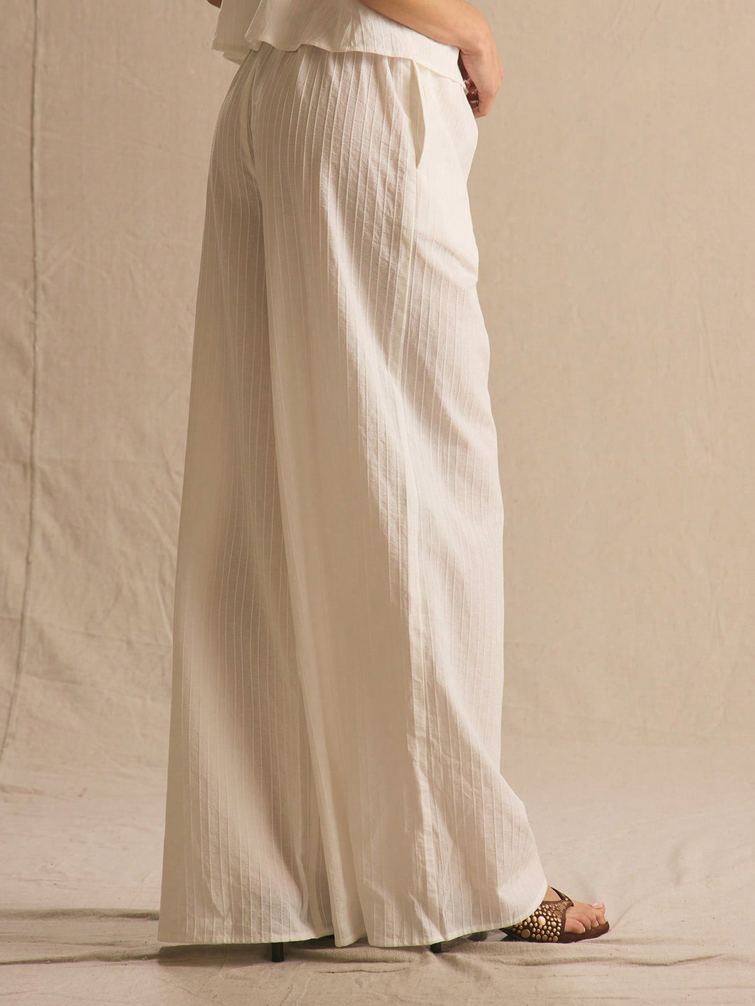 Pantaloni SHEIN, alb