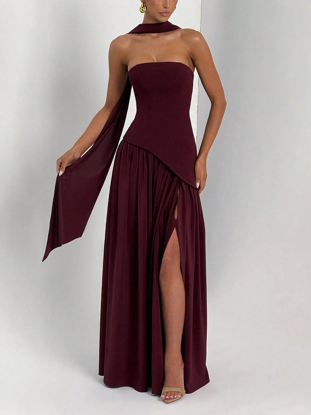 Rochie maxi SHEIN, vișiniu