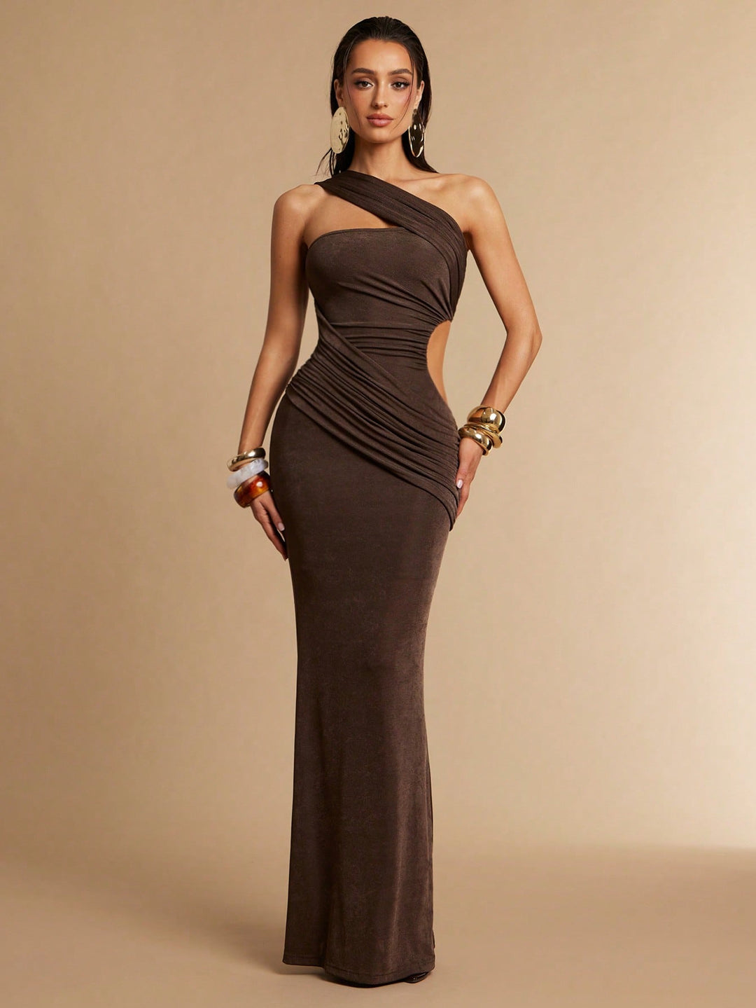 Rochie maxi SHEIN, maro