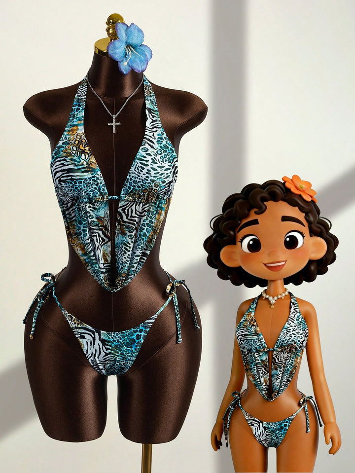 Costum de baie SHEIN, mix culori