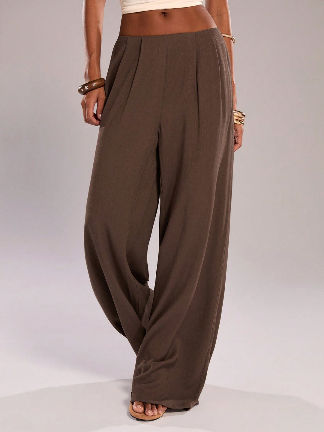 Pantaloni SHEIN, maro