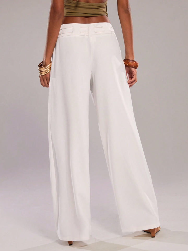 Pantaloni SHEIN, alb