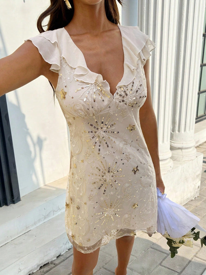 Rochie mini SHEIN, bej