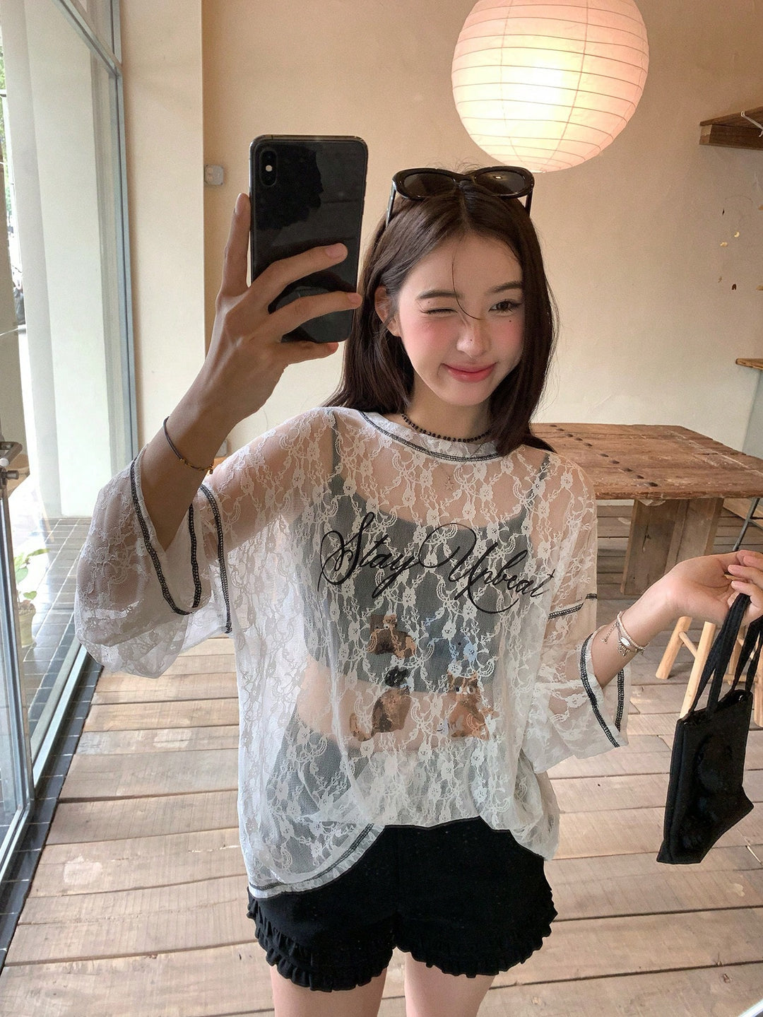 Top SHEIN, alb