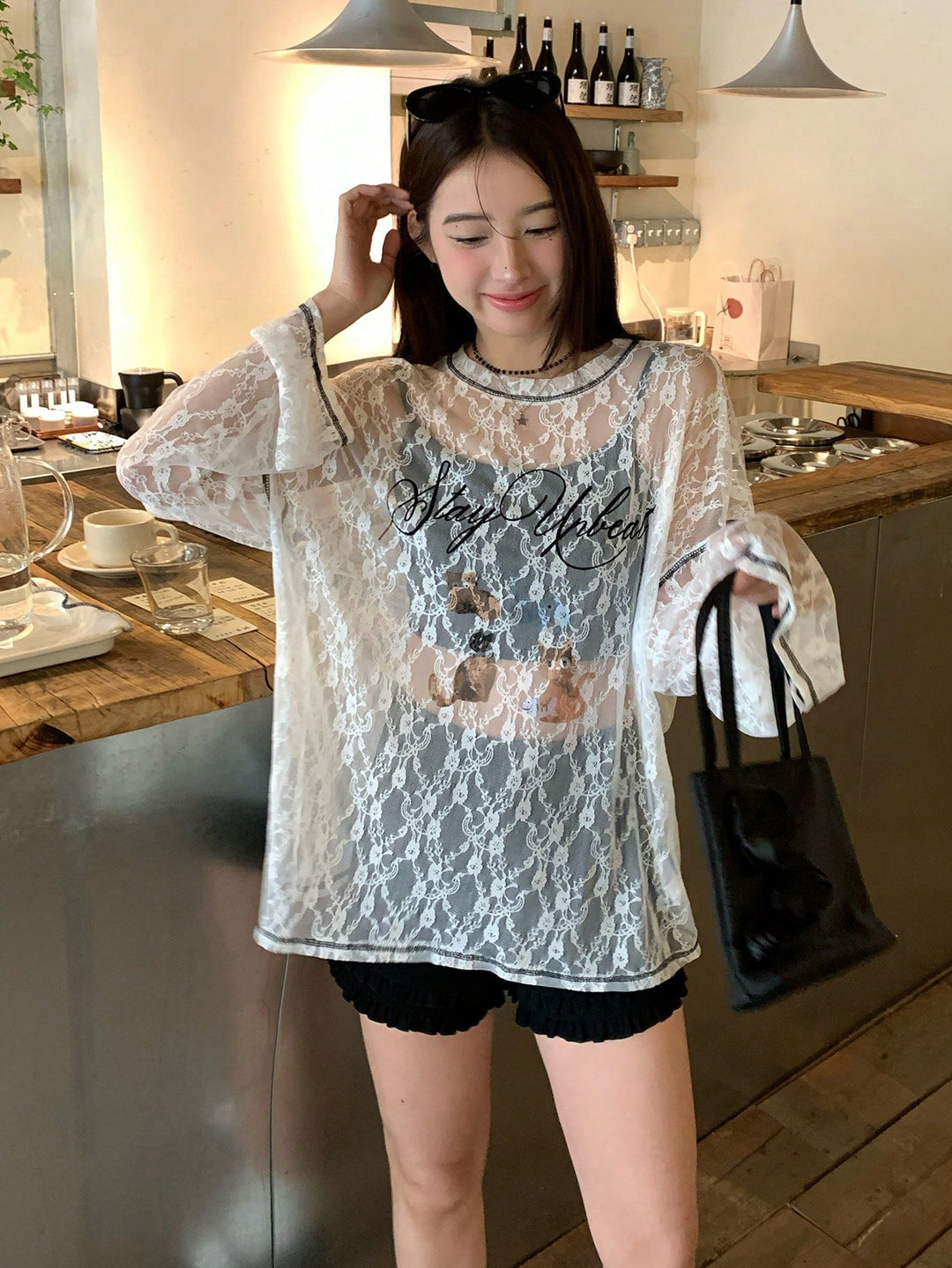 Top SHEIN, alb
