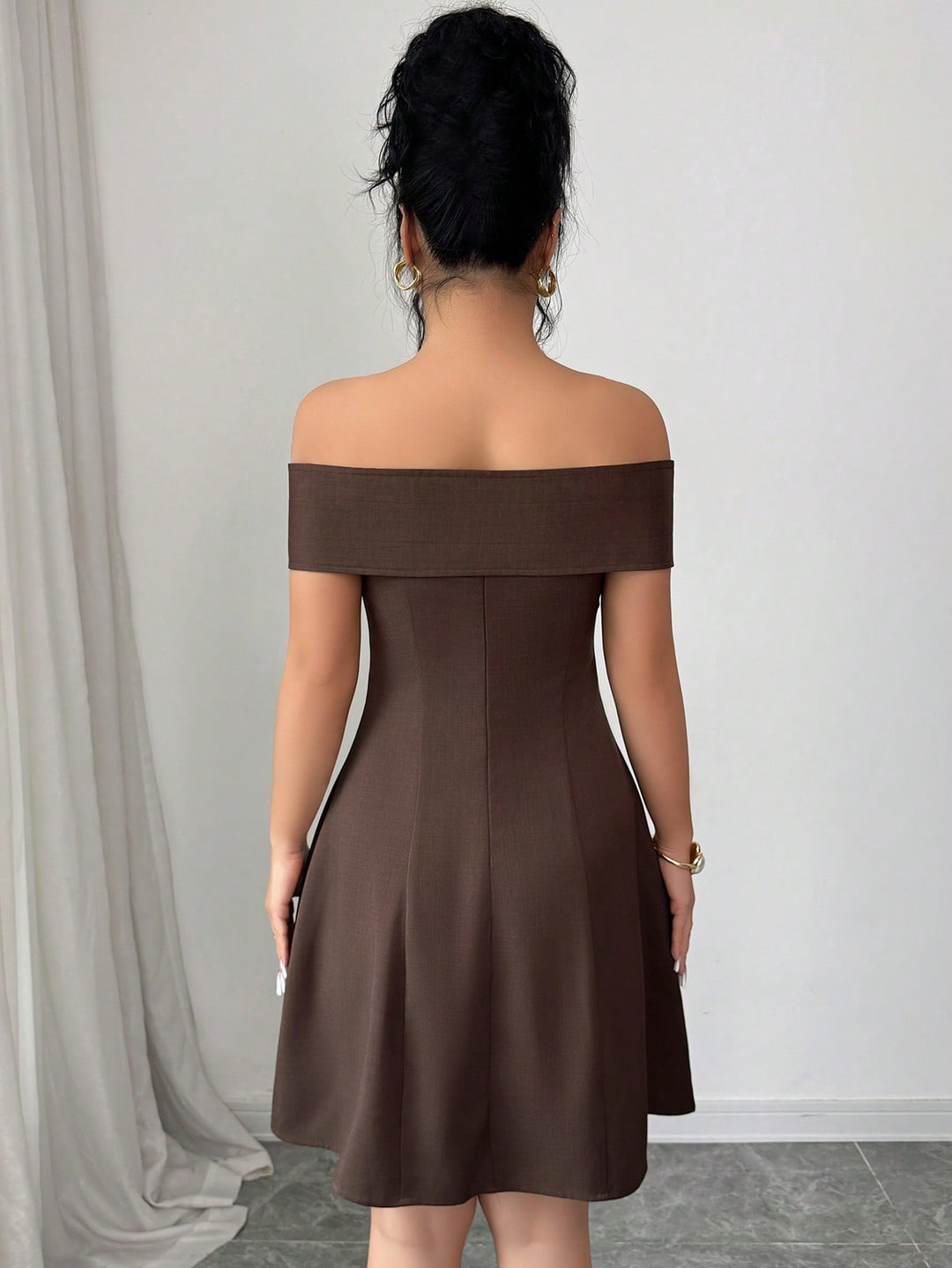 Rochie scurtă SHEIN, maro