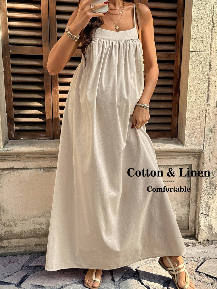 Rochie maxi SHEIN, crem