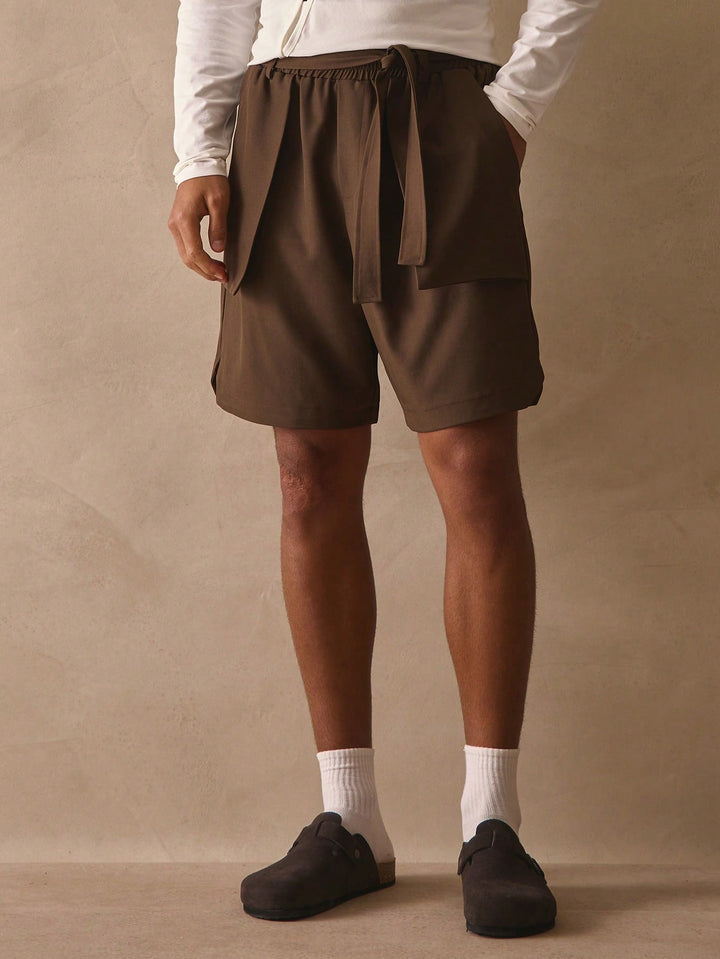 Pantaloni scurți SHEIN, maro