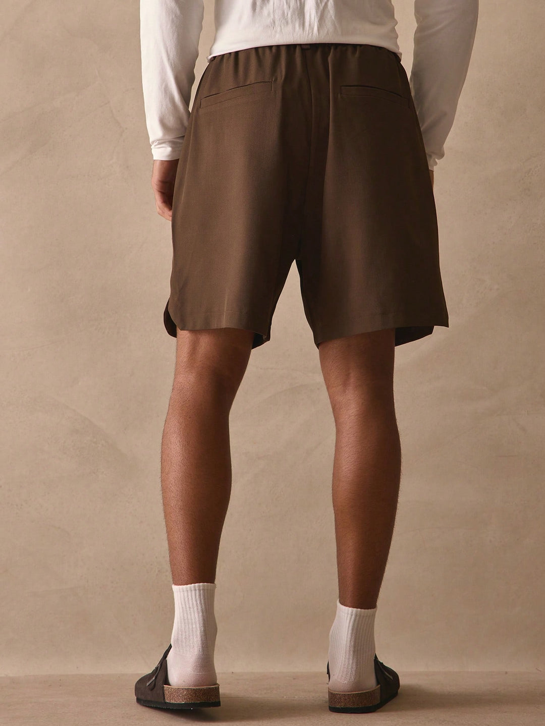 Pantaloni scurți SHEIN, maro