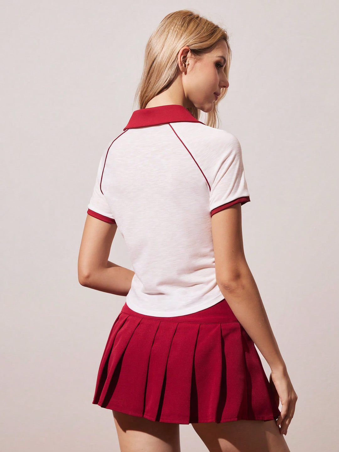 Tricou polo sport SHEIN, alb