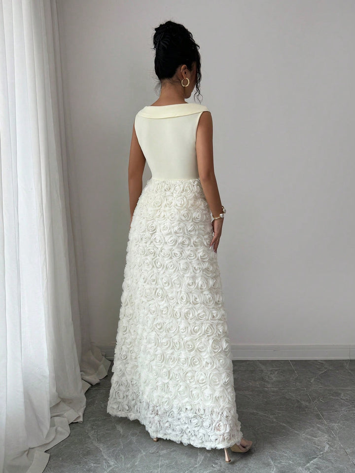 Rochie maxi SHEIN, bej