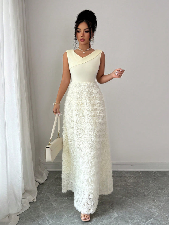 Rochie maxi SHEIN, bej