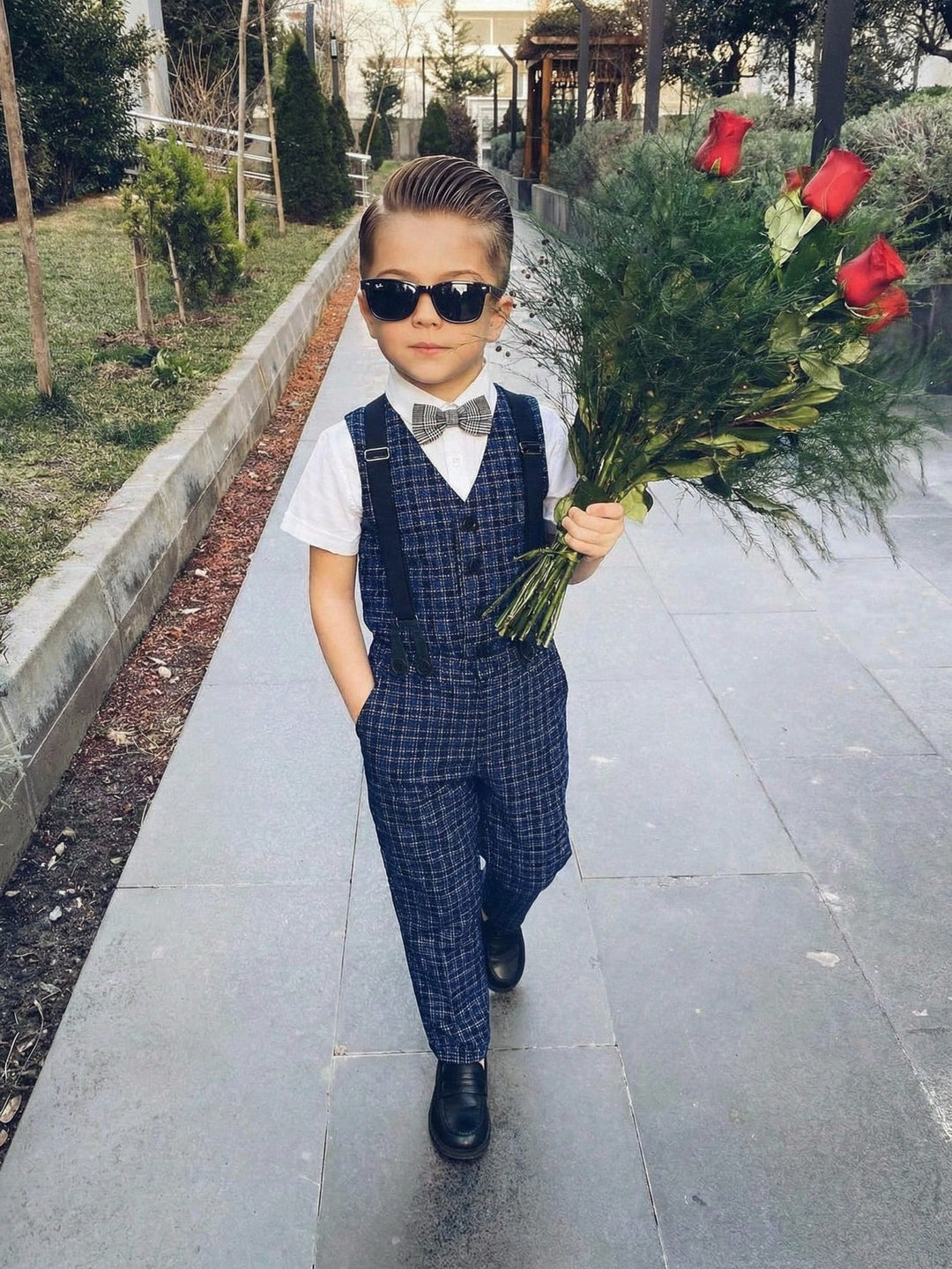 Costum SHEIN, albastru