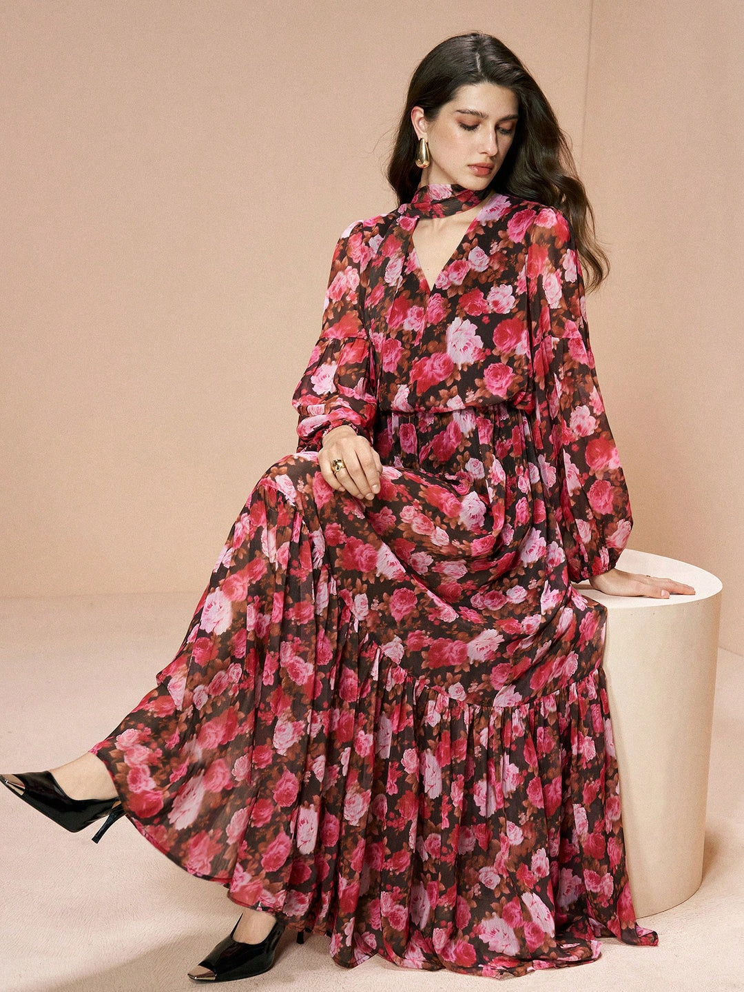 Rochie maxi SHEIN, mix culori