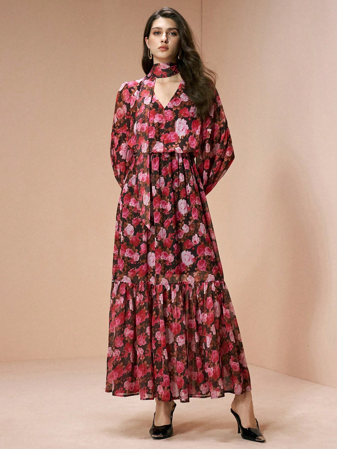 Rochie maxi SHEIN, mix culori