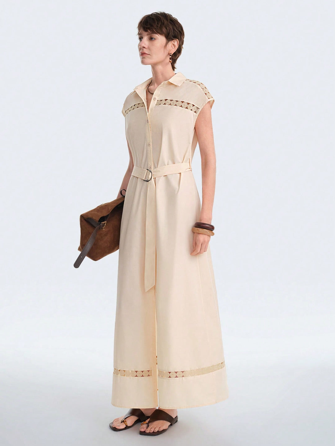 Rochie maxi SHEIN, kaki